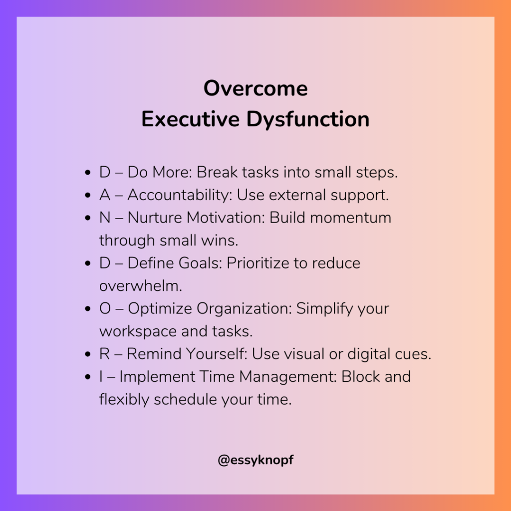 Essy Knopf DANDORI executive dysfunction