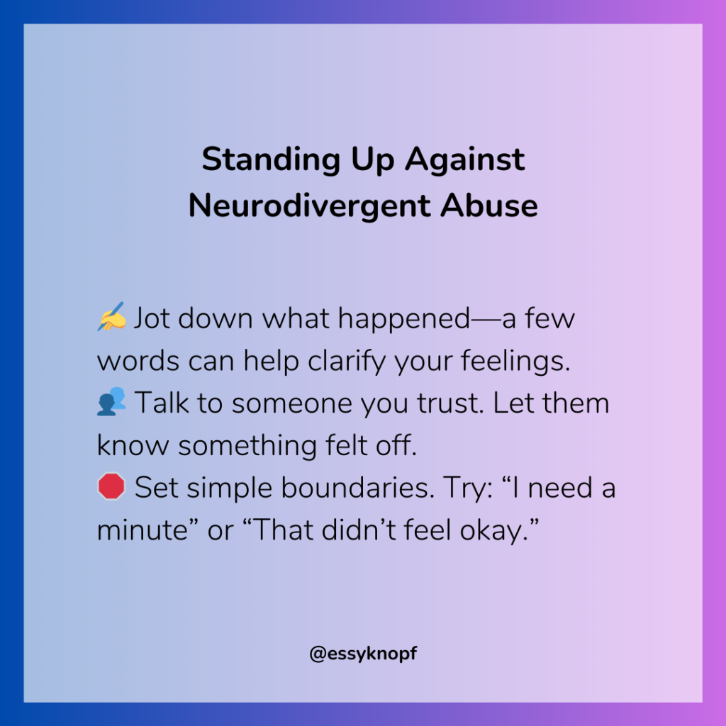 Essy Knopf neurodivergent abuse vulnerability