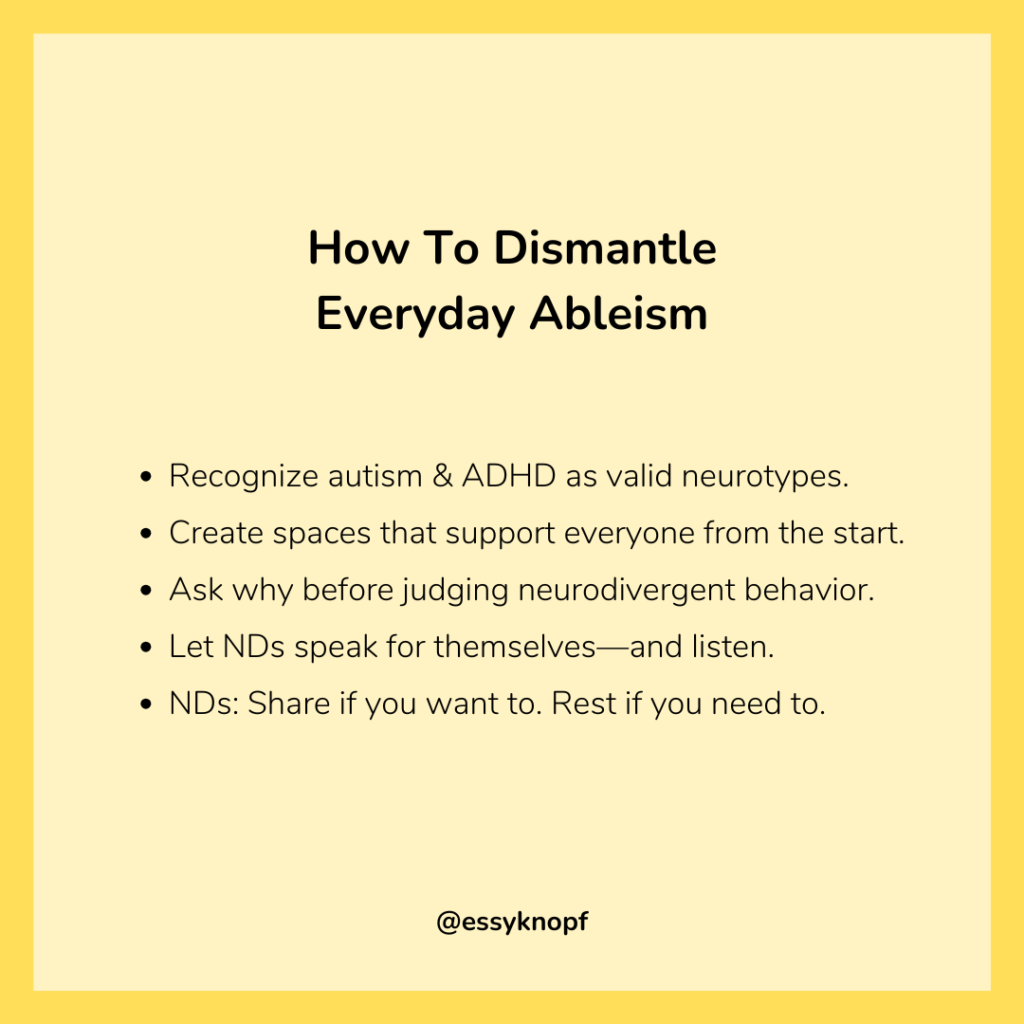 Essy Knopf everyday ableism