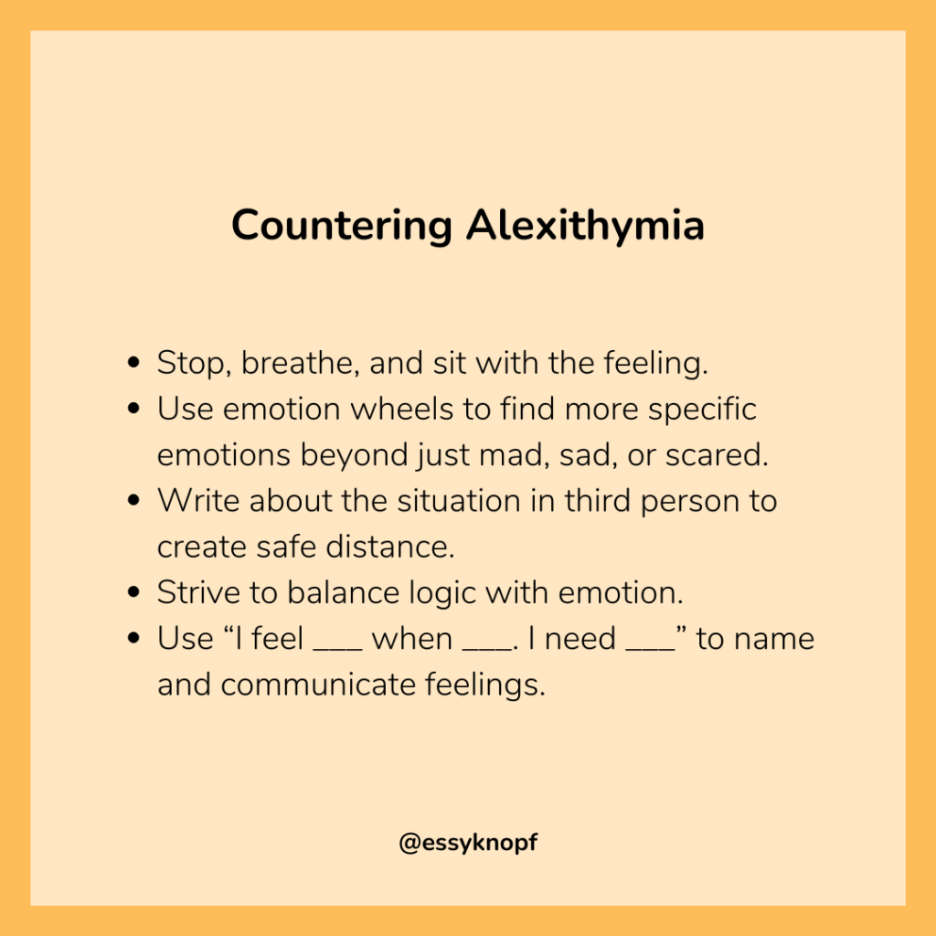 Essy Knopf neurodivergent alexithymia