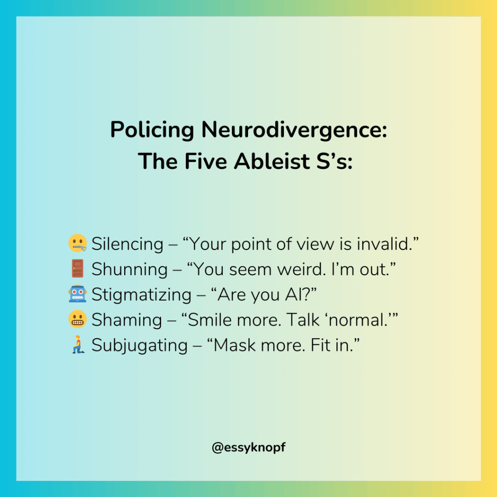 Essy Knopf neurodivergent presentation