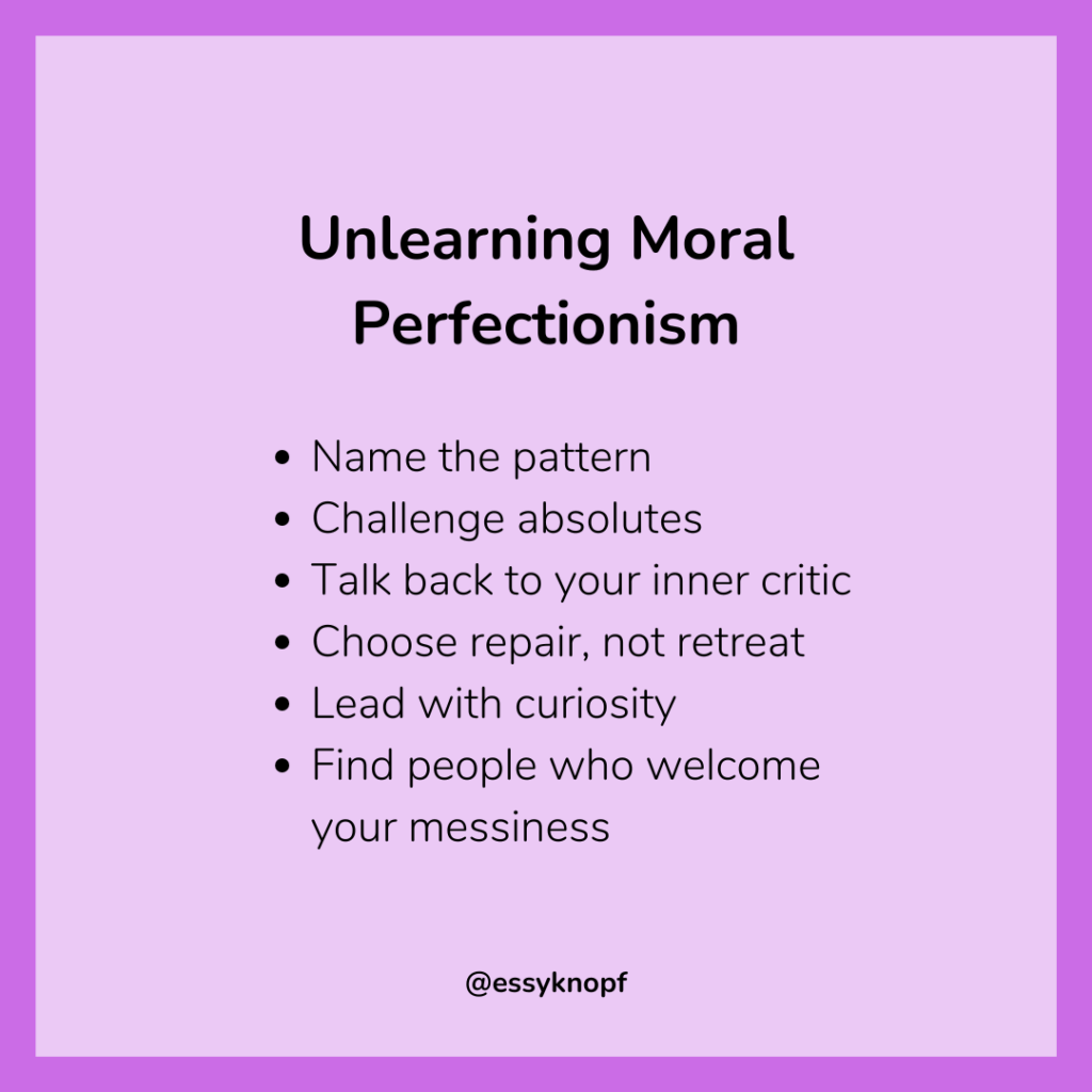 Essy Knopf moral perfectionism