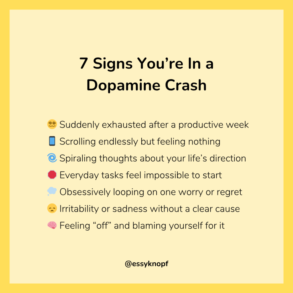 Essy Knopf dopamine crashes