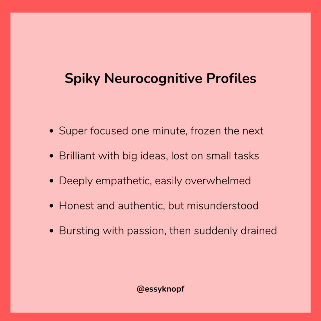 Essy Knopf spiky neurocognitive profiles