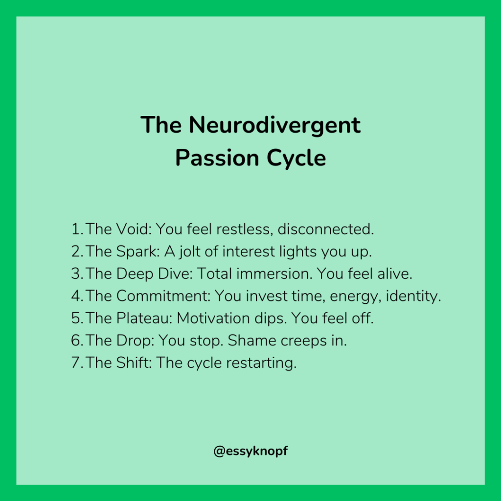 Essy Knopf neurodivergent passion cycle
