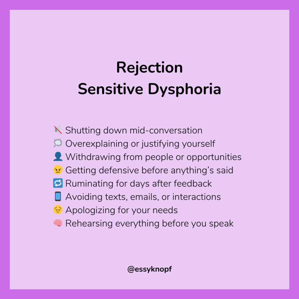 Essy Knopf rejection sensitive dysphoria