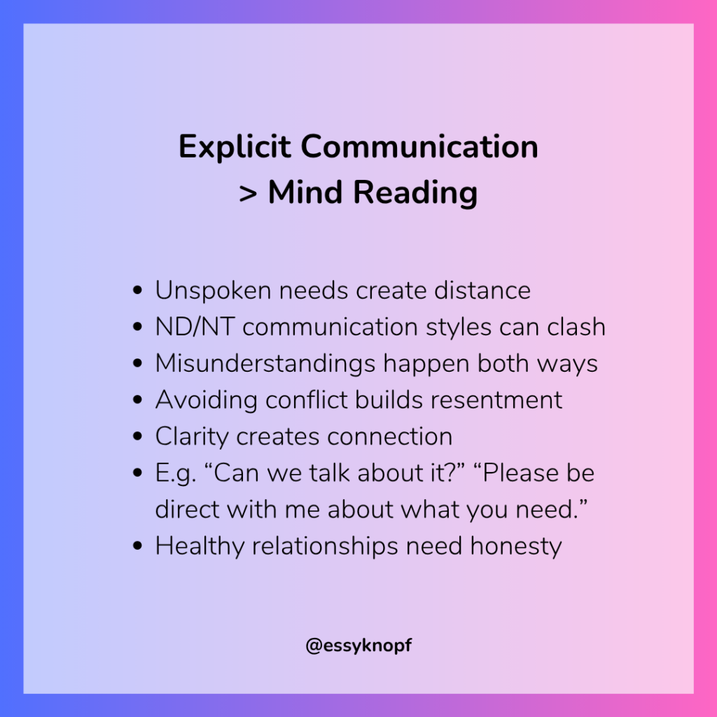 Essy Knopf explicit communication